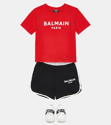 로고 코튼 티셔츠 | Balmain Kids