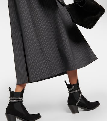 Embellished suede ankle boots | Rene Caovilla