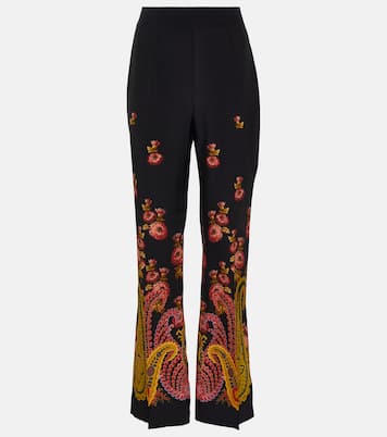 Pantalon à taille haute en soie | Etro