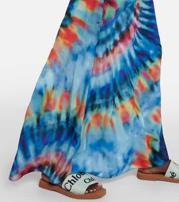 Robe longue tie & dye en soie | Chloé