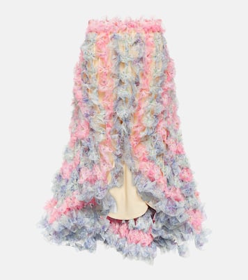 Asymmetric tulle midi skirt | Susan Fang