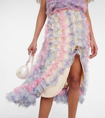 Asymmetric tulle midi skirt | Susan Fang