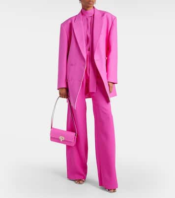 Pantaloni a palazzo in seta a vita alta | Valentino