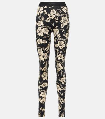 Leggings Regenerated de jersey floral con fuseau | Marine Serre