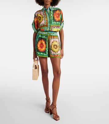 Shorts Disco Daisy in twill con stampa | Alémais