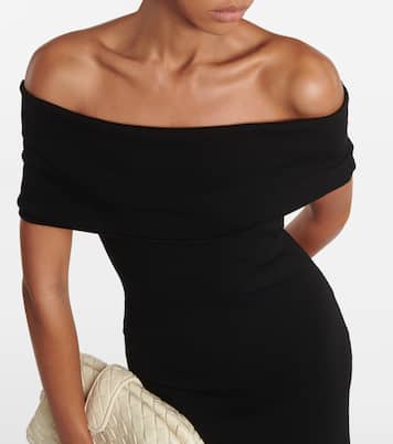 Robe midi à encolure bardot | Bottega Veneta