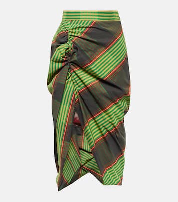 Jupe midi Side Panther en coton et lin | Vivienne Westwood