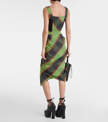 Jupe midi Side Panther en coton et lin | Vivienne Westwood
