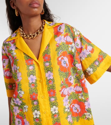 Chemise en lin à fleurs | Alémais
