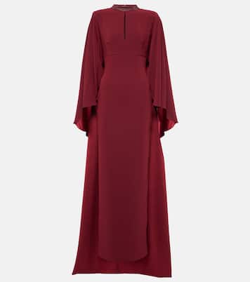Caped crystal-embellished gown | Roland Mouret