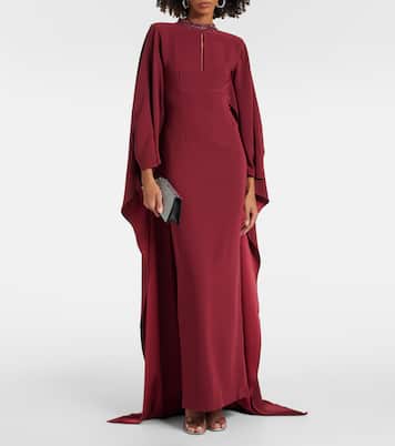 Caped crystal-embellished gown | Roland Mouret