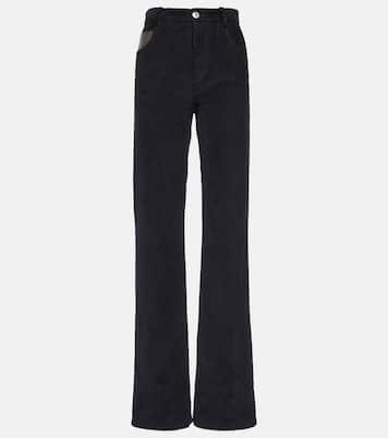 Gerade High-Rise-Hose aus Baumwoll-Cord | Bottega Veneta
