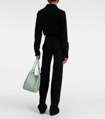 Gerade High-Rise-Hose aus Baumwoll-Cord | Bottega Veneta