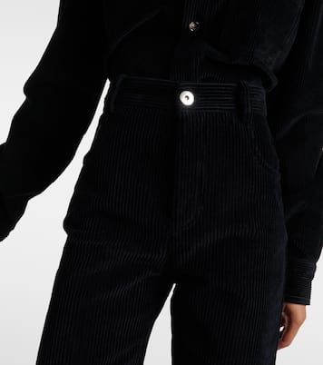Gerade High-Rise-Hose aus Baumwoll-Cord | Bottega Veneta