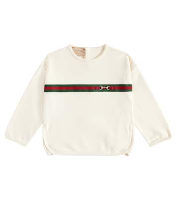 Bebé - sudadera de algodón con Web y Horsebit | Gucci Kids