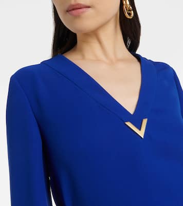 VGold Cady Couture belted blouse | Valentino