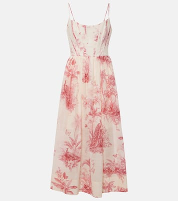 Abito Waverly in cotone con stampa | Zimmermann