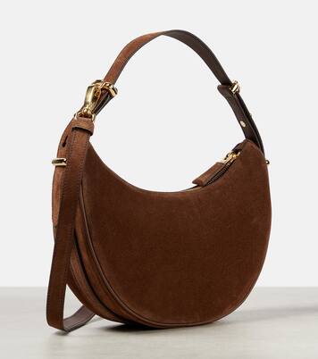 Borsa a spalla Arqué Small in suede | Prada