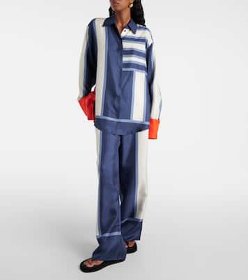 Dazed printed silk palazzo pants | SIR