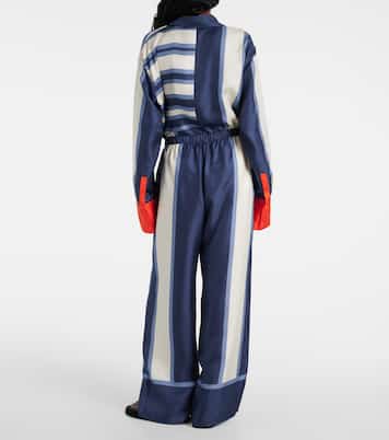 Dazed printed silk palazzo pants | SIR