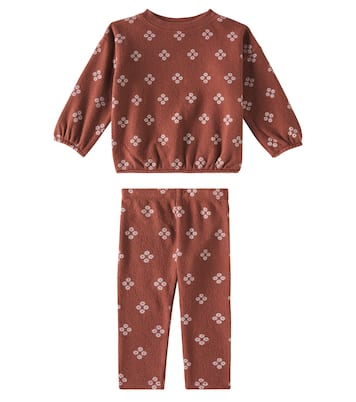 Spongey cotton-blend sweatshirt and sweatpants set | Rylee + Cru