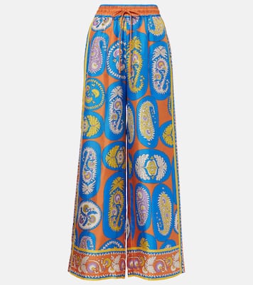 Pantaloni a palazzo Luis in seta | Alémais