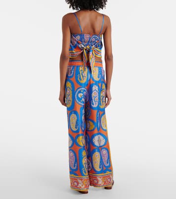 Pantaloni a palazzo Luis in seta | Alémais