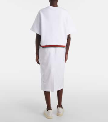 Crop top de jersey de algodón | Gucci