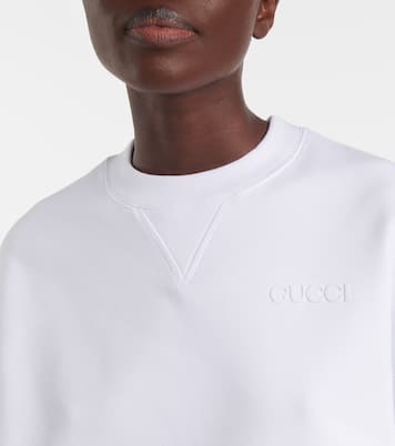 Crop top de jersey de algodón | Gucci