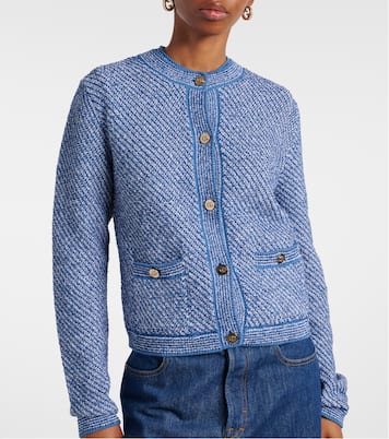 Cárdigan de mezcla de lana con GG | Gucci