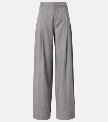 Weite High-Rise-Hose aus Twill | Vince