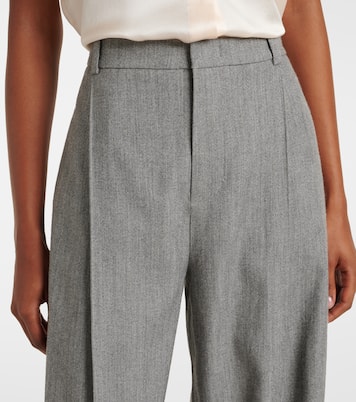 Weite High-Rise-Hose aus Twill | Vince