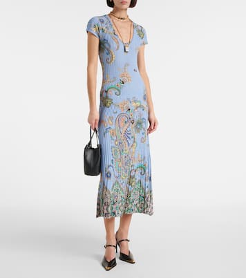 Printed cotton-blend midi dress | Etro