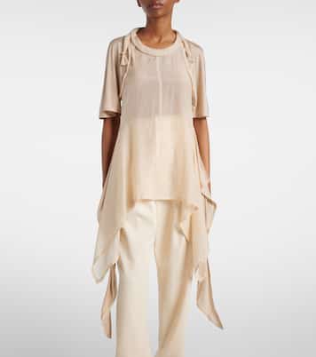 Top in seta con volant | Lemaire
