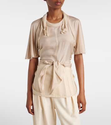 Top in seta con volant | Lemaire