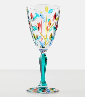 Floral set of 4 crystal glasses | Les-Ottomans