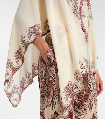 Printed silk crêpe de chine poncho | Etro