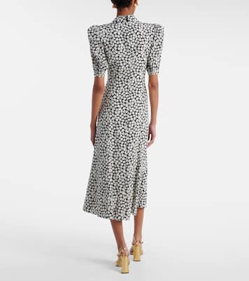 Floral printed silk midi dress | Alessandra Rich