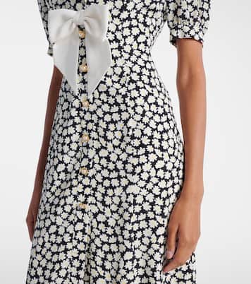 Floral printed silk midi dress | Alessandra Rich