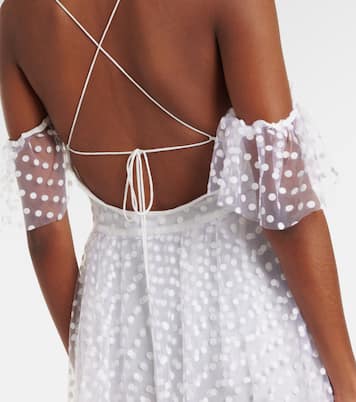 Vestido largo Carmen de tul con lunares | Alexandra Miro