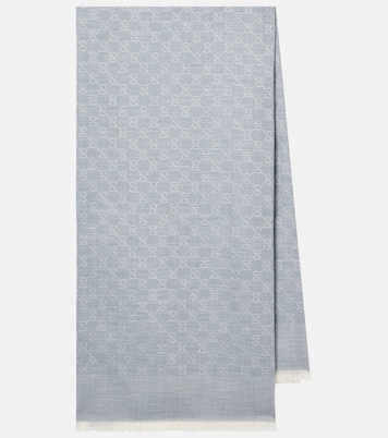 GG cotton, wool, and silk scarf | Gucci