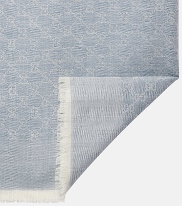 GG cotton, wool, and silk scarf | Gucci