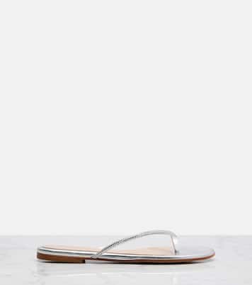 Sandali infradito India in pelle metallizzata | Gianvito Rossi