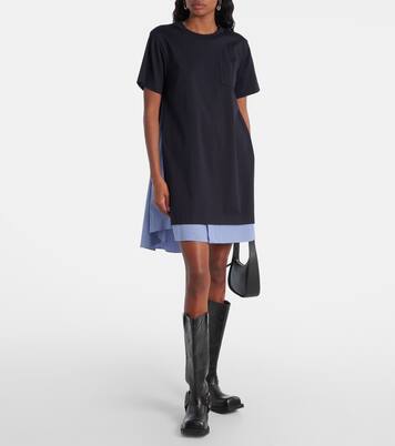 Striped cotton minidress | Sacai