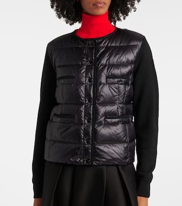 Cardigan in lana vergine con imbottitura | Moncler