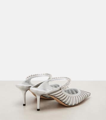 Bing 65 embellished leather and mesh pumps | Jimmy Choo