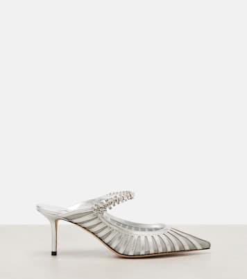Bing 65 embellished leather and mesh pumps | Jimmy Choo