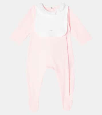 Baby cotton onesie and bib set | Chloé Kids