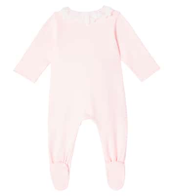 Baby cotton onesie and bib set | Chloé Kids