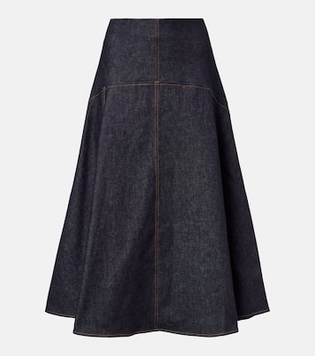 Triangle De-Nîmes denim midi skirt | Jacquemus